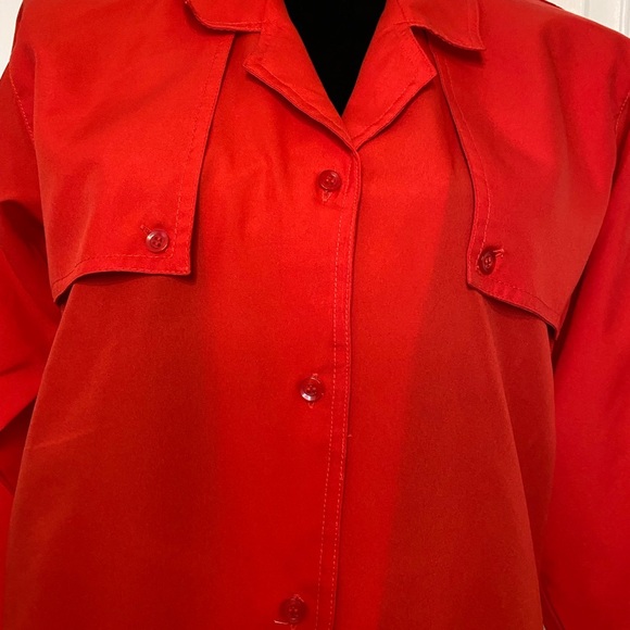 -Diane Von Furstenberg Red military style blouse size 6 - Picture 3 of 7